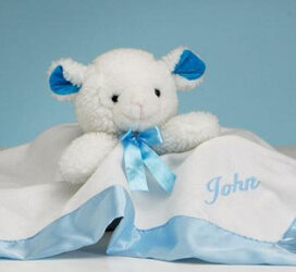 Baby Boy Lamb Cuddly from Olander Florist, fresh flower delivery in Chicago