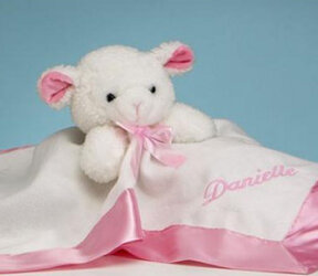 Baby Girl Lamb Cuddly from Olander Florist, fresh flower delivery in Chicago