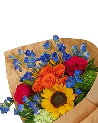 Bold Wrapped Flowers from Olander Florist, fresh flower delivery in Chicago