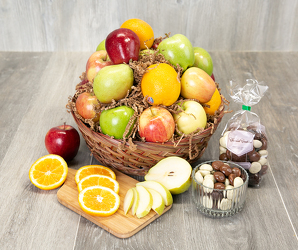 Fruit and Cookie Basket from Olander Florist, fresh flower delivery in Chicago