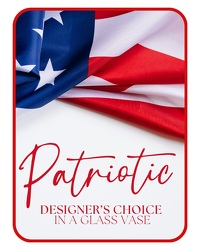 Patriotic Designer's Choice Flowers from Olander Florist, fresh flower delivery in Chicago