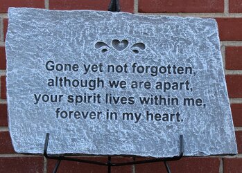 Gone Yet Not Forgotten Plaque from Olander Florist, fresh flower delivery in Chicago