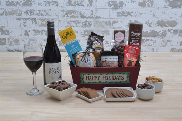 Holiday Wine and Gourmet from Olander Florist, fresh flower delivery in Chicago