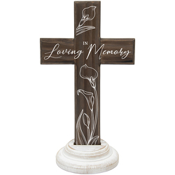 In Loving Memory Cross from Olander Florist, fresh flower delivery in Chicago