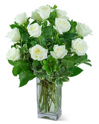 White Roses (12) from Olander Florist, fresh flower delivery in Chicago