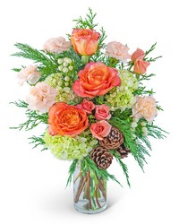 Frosted Peach Glow from Olander Florist, fresh flower delivery in Chicago