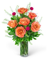 Half Dozen Wild and Free Spirit Roses from Olander Florist, fresh flower delivery in Chicago