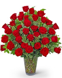 Three Dozen Elegant Red Roses from Olander Florist, fresh flower delivery in Chicago