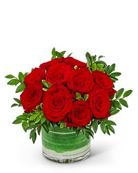 One Dozen Rosy Posy Red Roses from Olander Florist, fresh flower delivery in Chicago