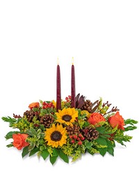 Autumnal Abundance Centerpiece from Olander Florist, fresh flower delivery in Chicago