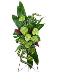 Tropical Haven Standing Spray from Olander Florist, fresh flower delivery in Chicago