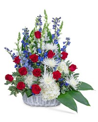 Freedom Tribute Basket from Olander Florist, fresh flower delivery in Chicago