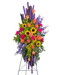 Treasured Memories Standing Spray from Olander Florist, fresh flower delivery in Chicago