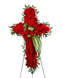 Heavenly Rose Cross from Olander Florist, fresh flower delivery in Chicago