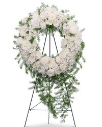 Eternal Peace Wreath from Olander Florist, fresh flower delivery in Chicago