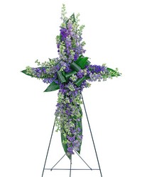 Larkspur Affinity Cross from Olander Florist, fresh flower delivery in Chicago