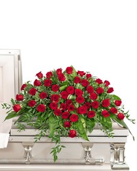 Everlasting Love Casket Spray from Olander Florist, fresh flower delivery in Chicago