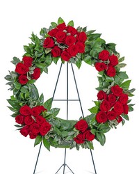 Serene Sanctuary Wreath from Olander Florist, fresh flower delivery in Chicago