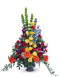 Vibrant Life Urn from Olander Florist, fresh flower delivery in Chicago