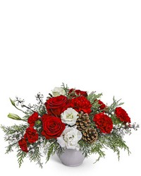 Snowberry Holiday Centerpiece from Olander Florist, fresh flower delivery in Chicago